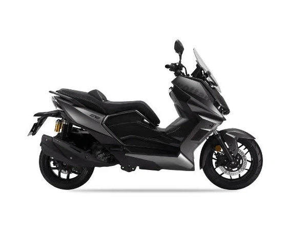 Bočna predstavitvena slika sivega skuterja GT2 ABS TCS s prostornino motorja 125 ccm
