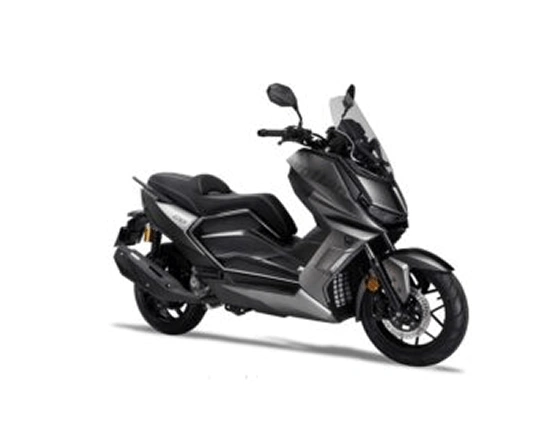 Bočna predstavitvena slika sivega skuterja GT2 ABS TCS s prostornino motorja 125 ccm
